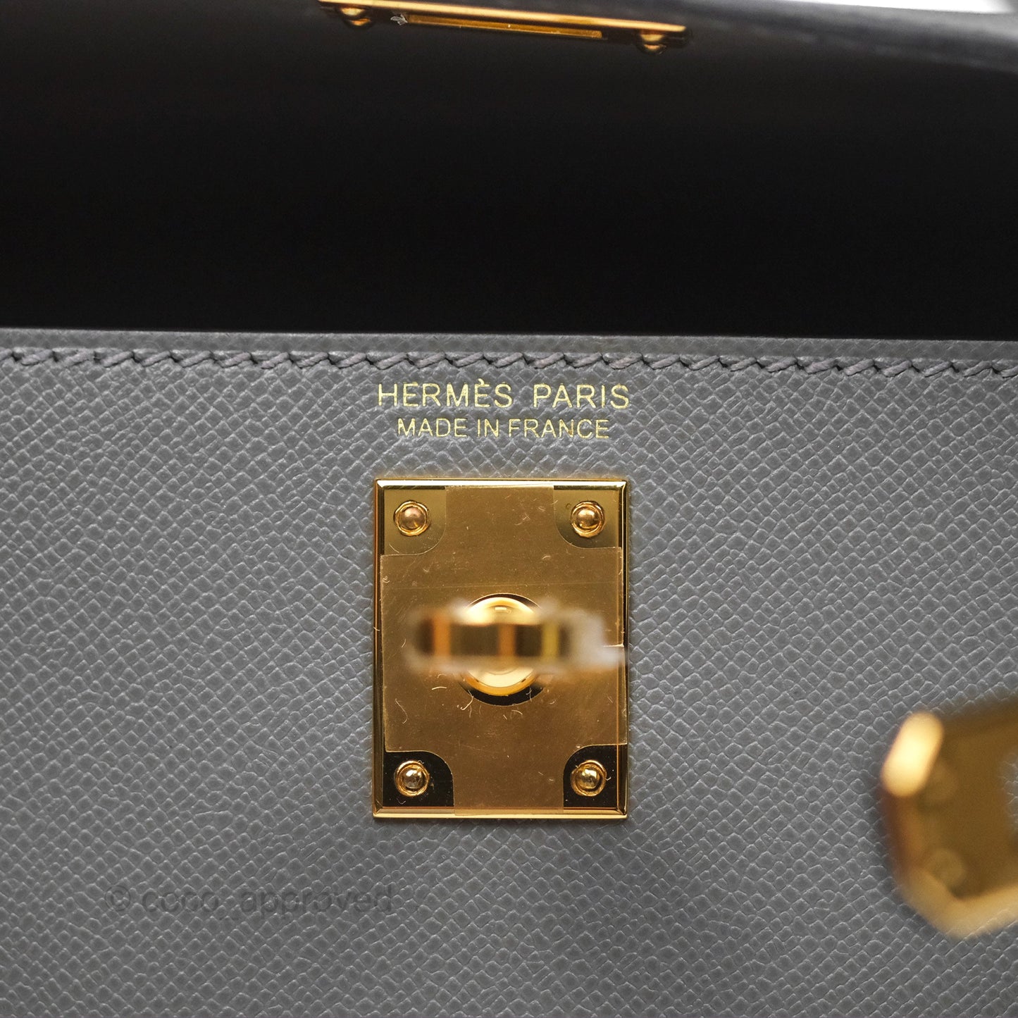 Hermès Mini Kelly II Gris Meyer 0L Madame Leather Gold Hardware