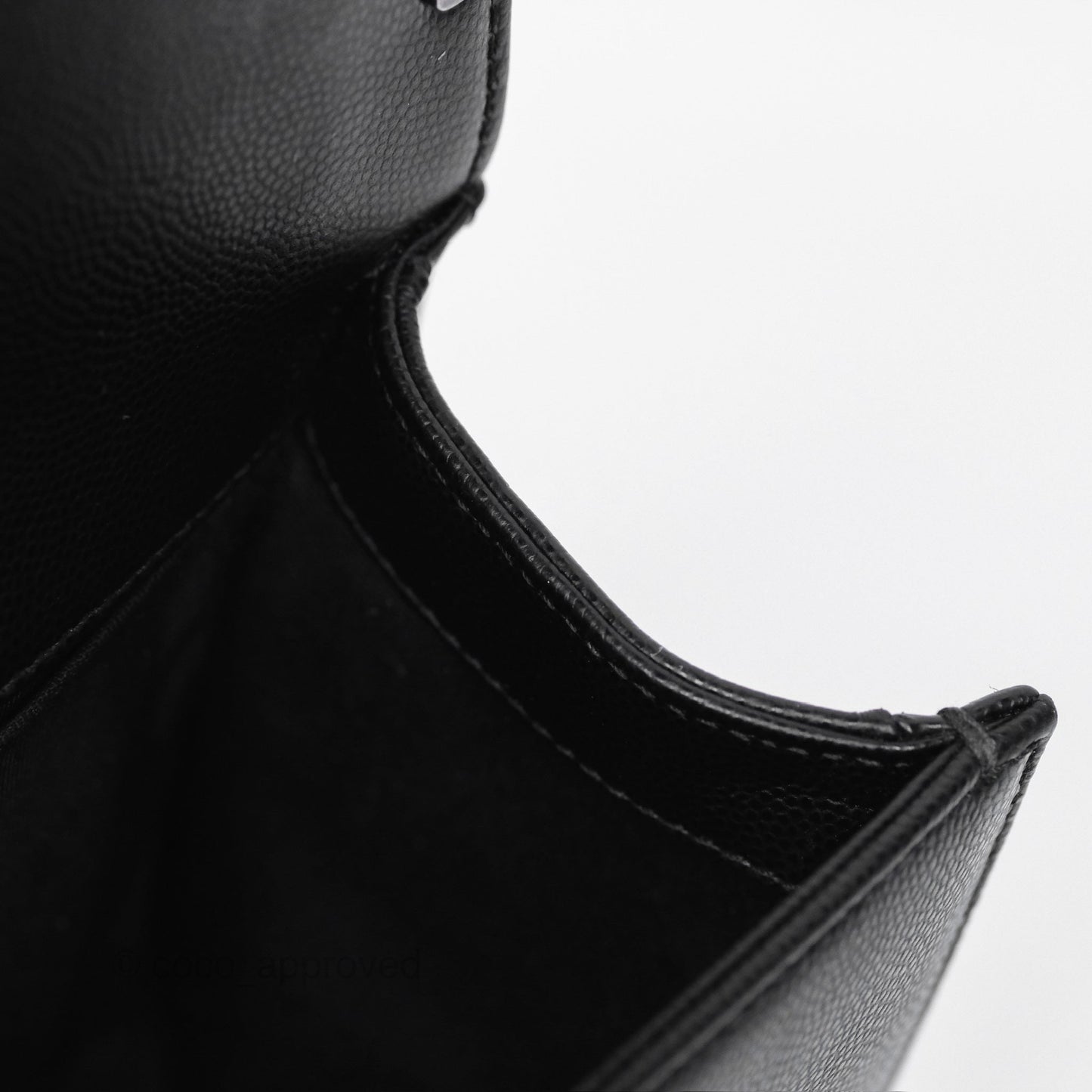 Chanel Medium Boy Quilted Black Caviar Ruthenium Hardware