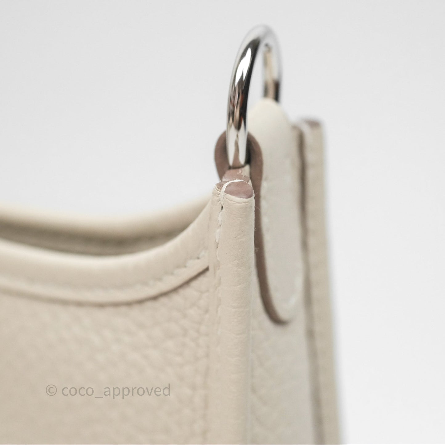 Hermès Mini Evelyne Craie 10 Clemence Palladium Hardware