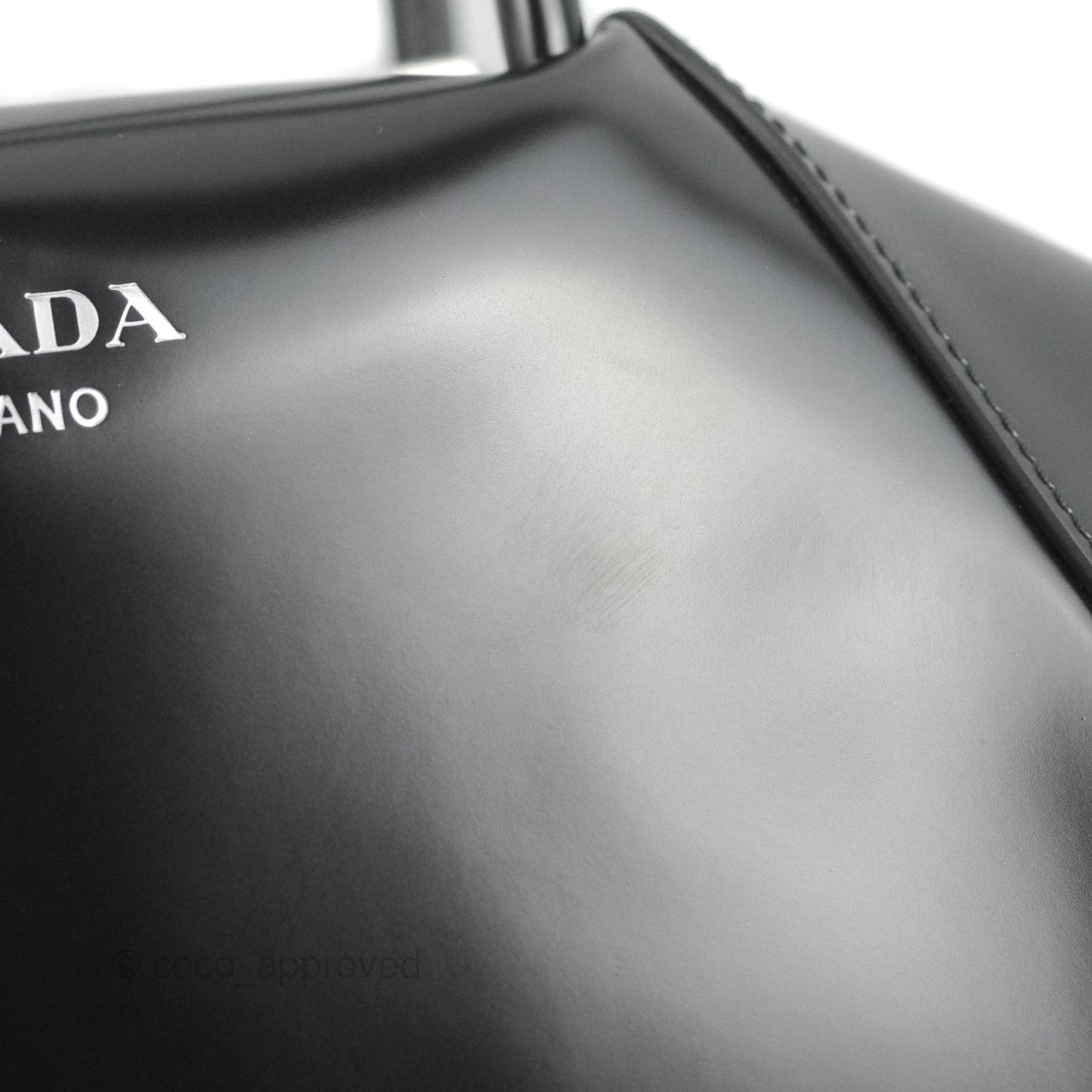 Prada Small Supernova Handbag Brushed Leather Black