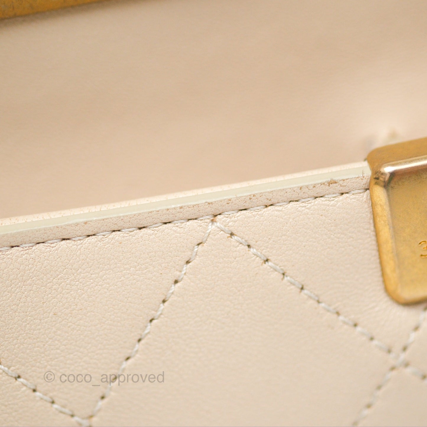 Chanel Small Quilted Coco Luxe Flap Bag Light Beige Calfskin Aged Gold Hardware