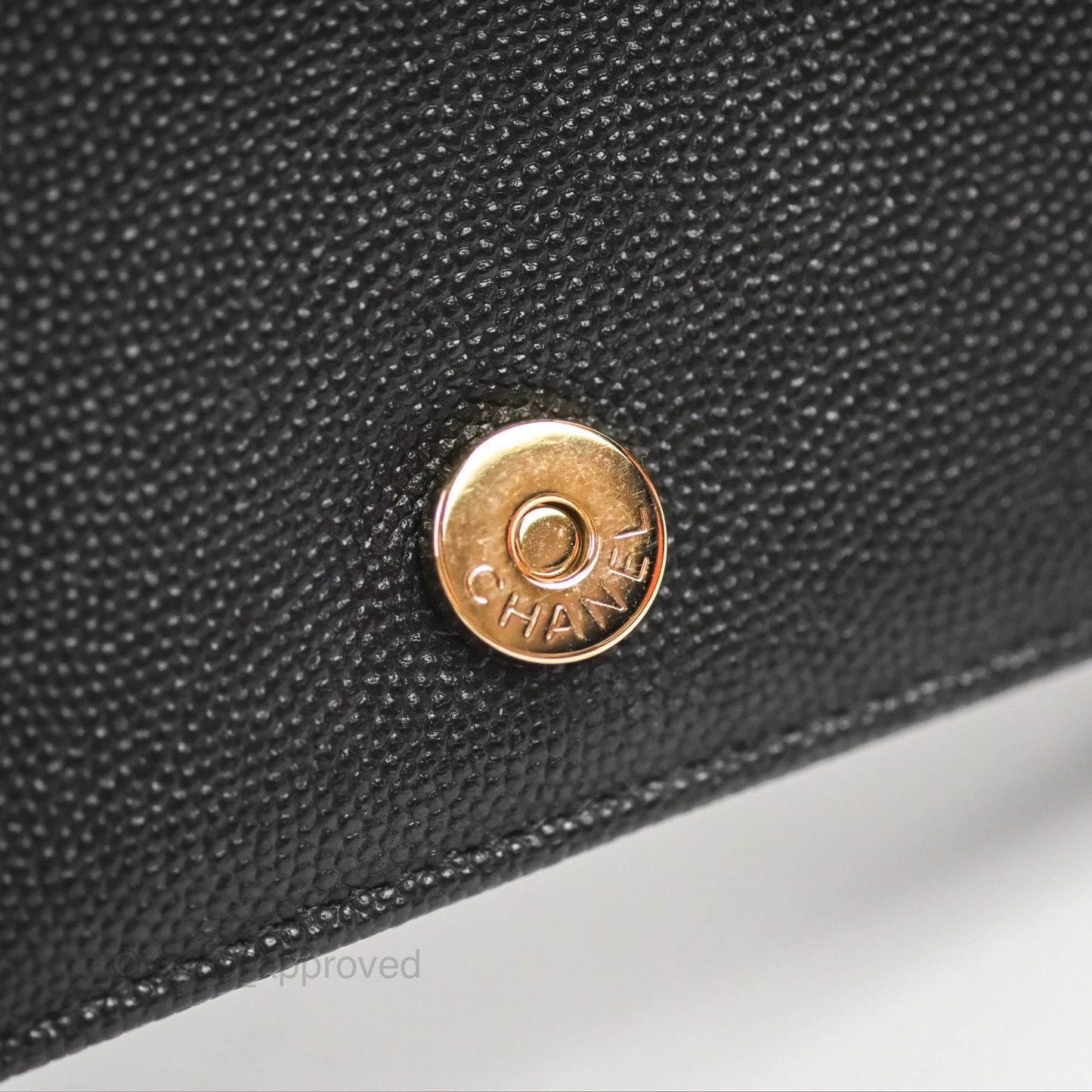 Chanel Mademoiselle WOC Black Caviar Gold Hardware