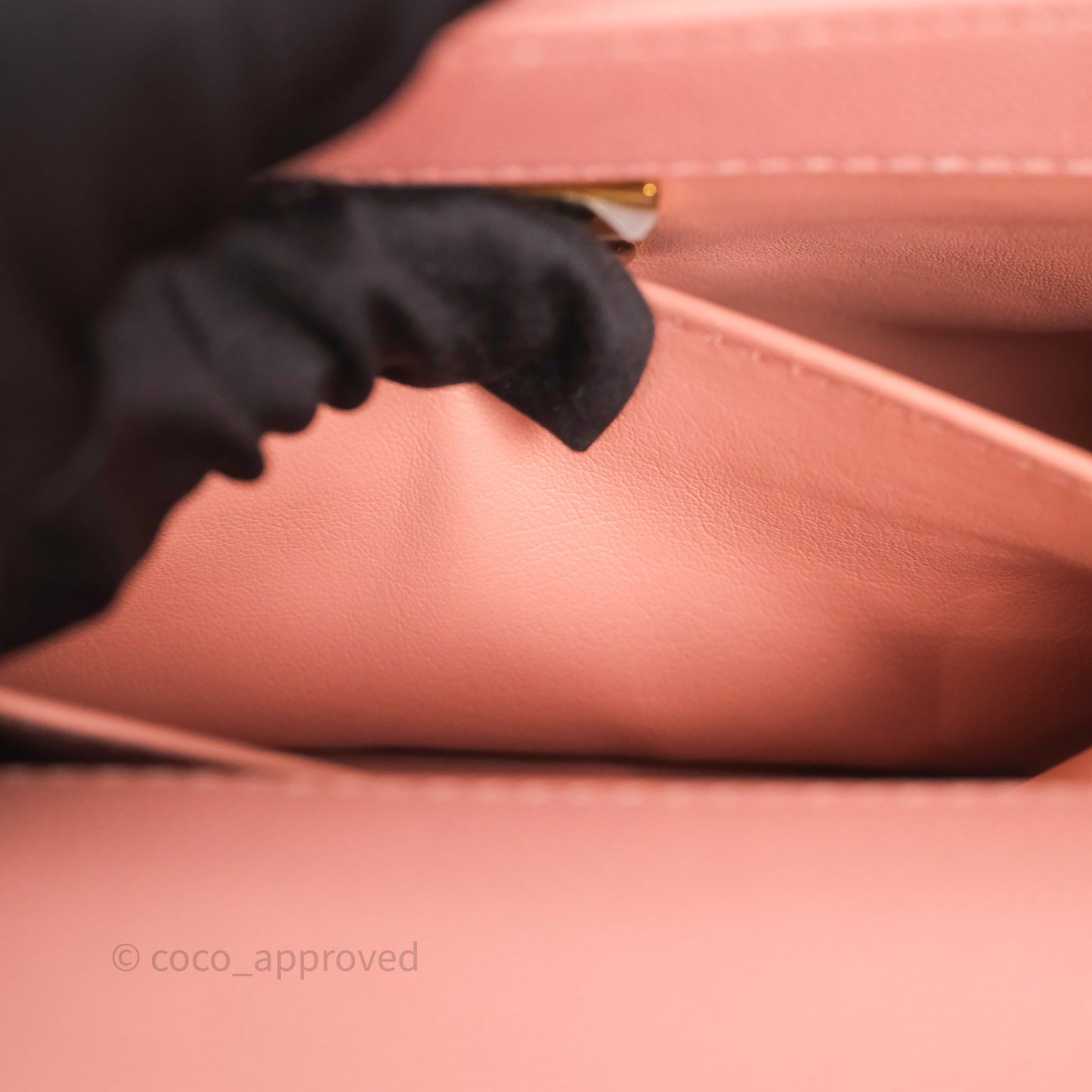Chanel Small Coco Handle Quilted Pink Caviar Gold Hardware
