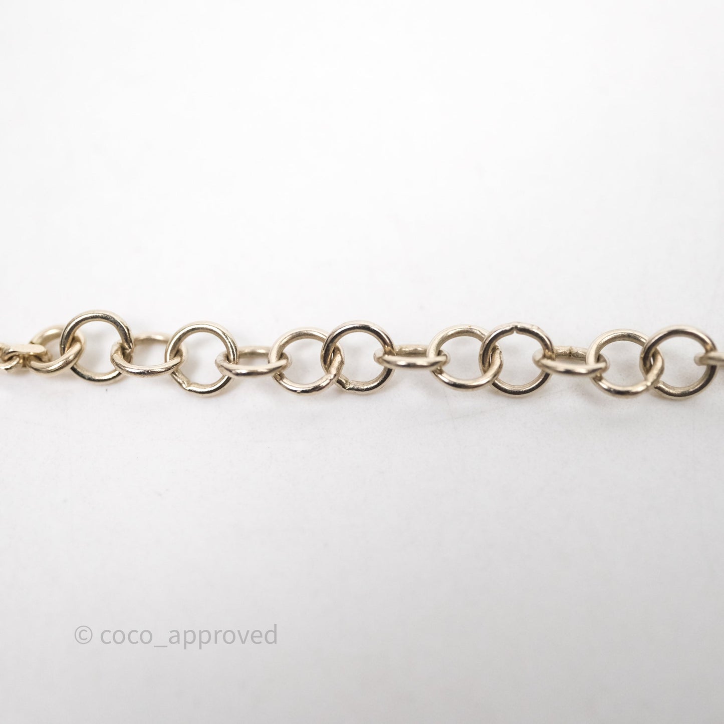 Chanel Crystal CC Necklace Gold Tone 23K