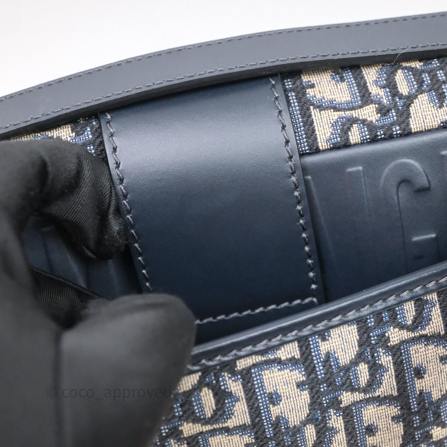 Christian Dior Small 30 Montaigne Bag Blue Dior Oblique Jacquard
