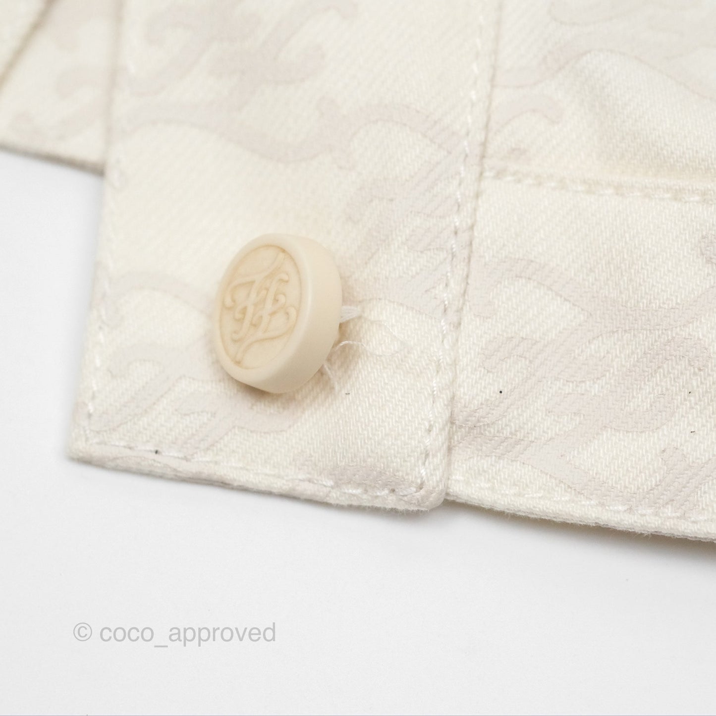 Fendi White Denim Jacket Size 36