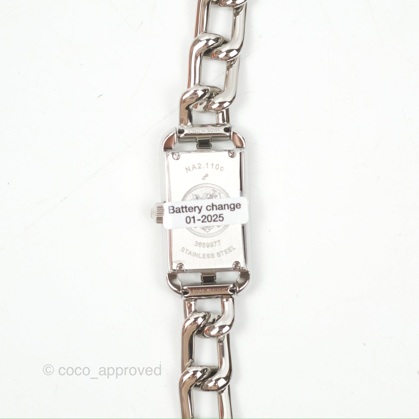 Hermès Nantucket Watch Steel Bracelet Palladium