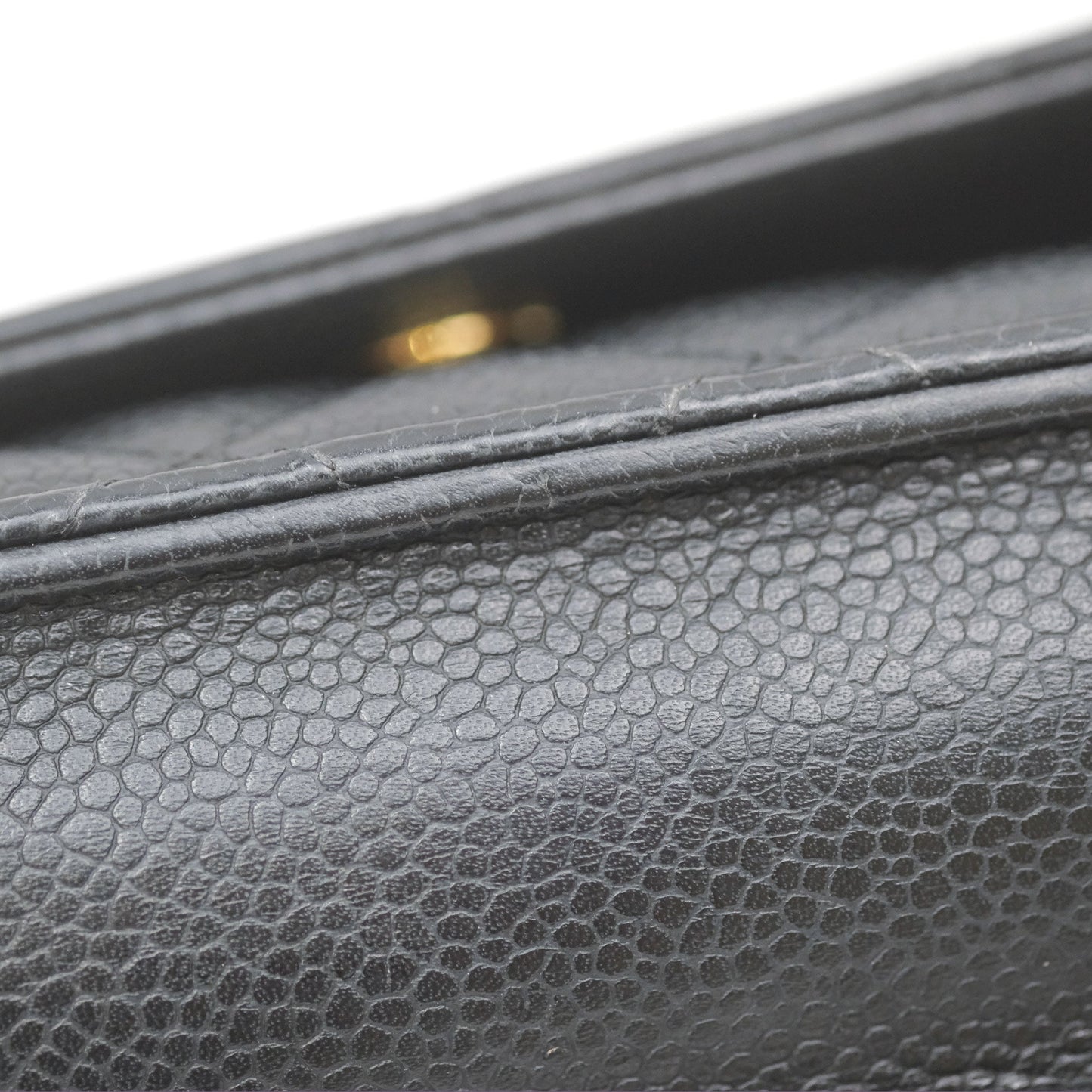 Chanel Classic Quilted Wallet On Chain WOC Black Caviar Gold Hardware