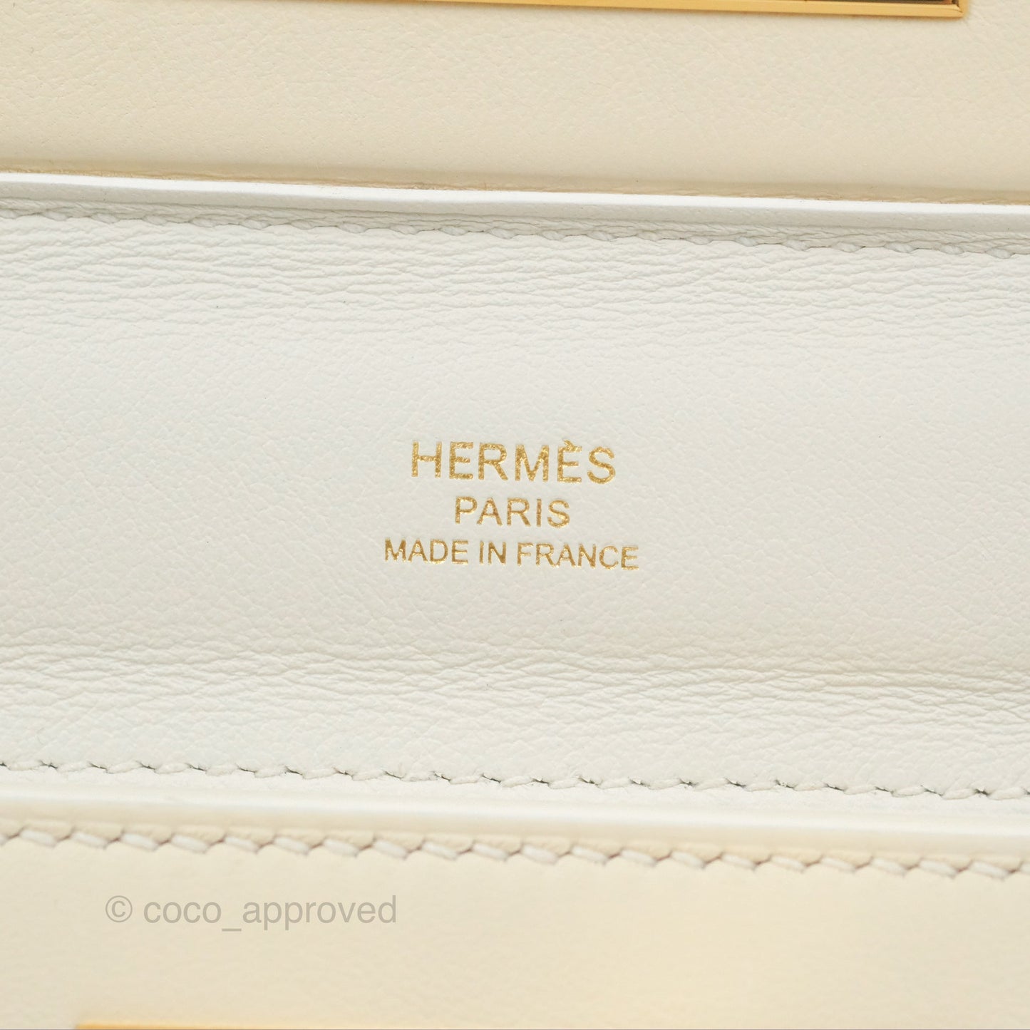 Hermès 24/24 21 Mini Blanc/Nata Evercolour/Swift Gold Hardware