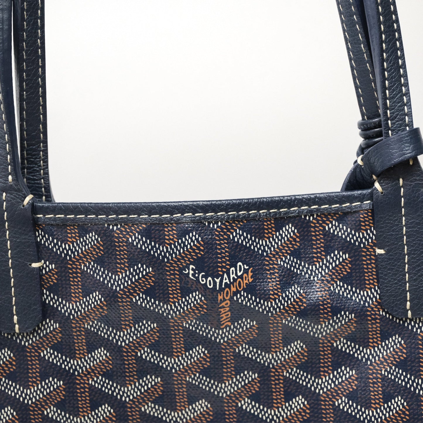 Goyard St. Louis Tote PM Navy/Tan
