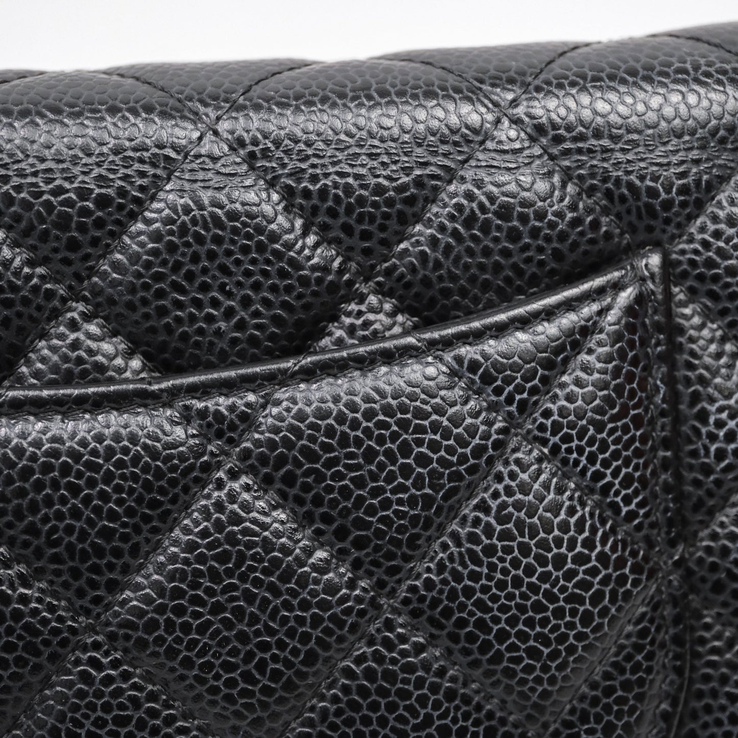 Chanel Classic Wallet On Chain WOC Quilted Black Caviar Gold Hardware