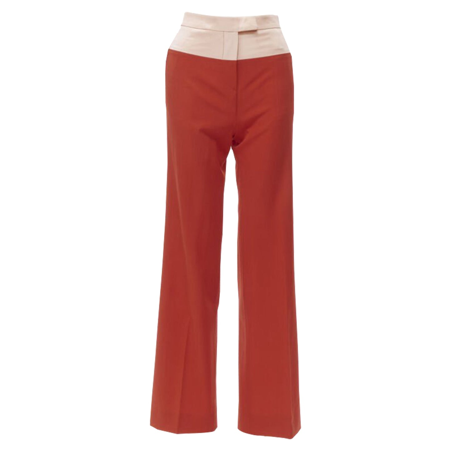 Luxury Bottega Veneta wool colorblocked wide leg pants