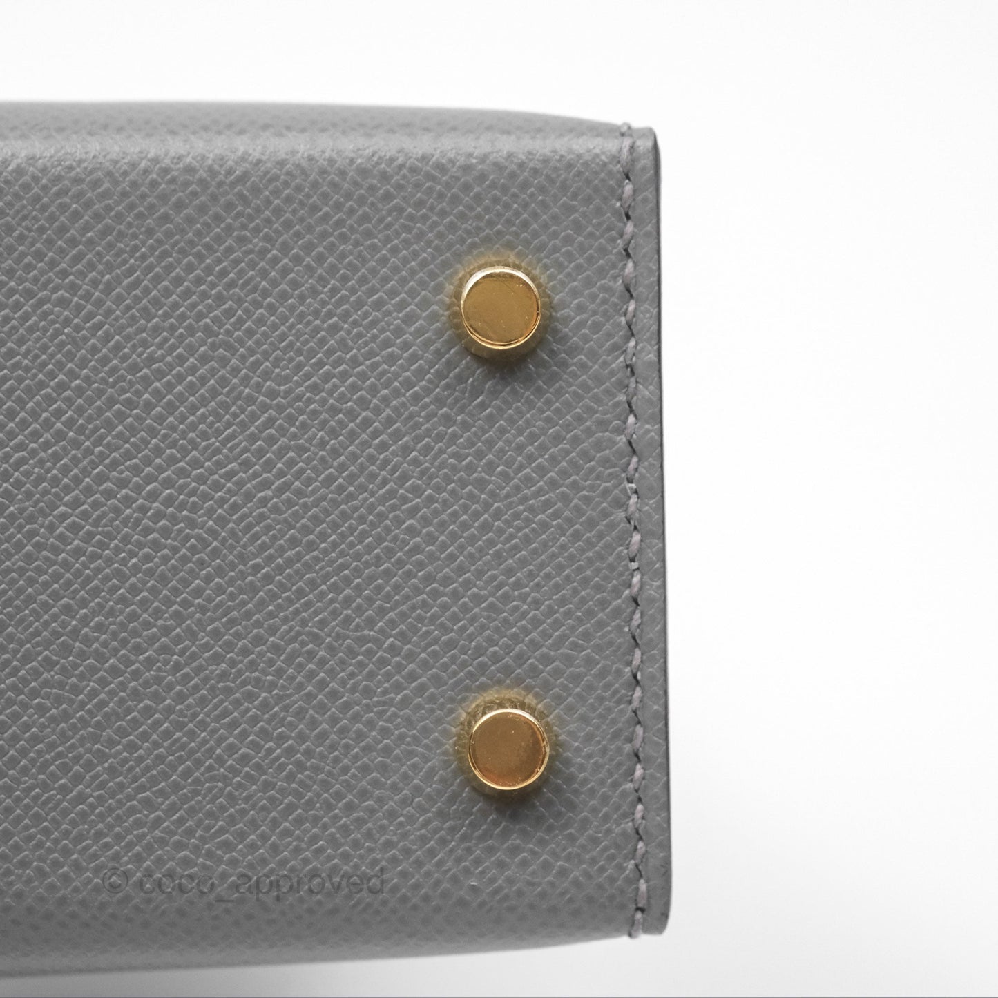 Hermès Mini Kelly II Gris Meyer 0L Madame Leather Gold Hardware