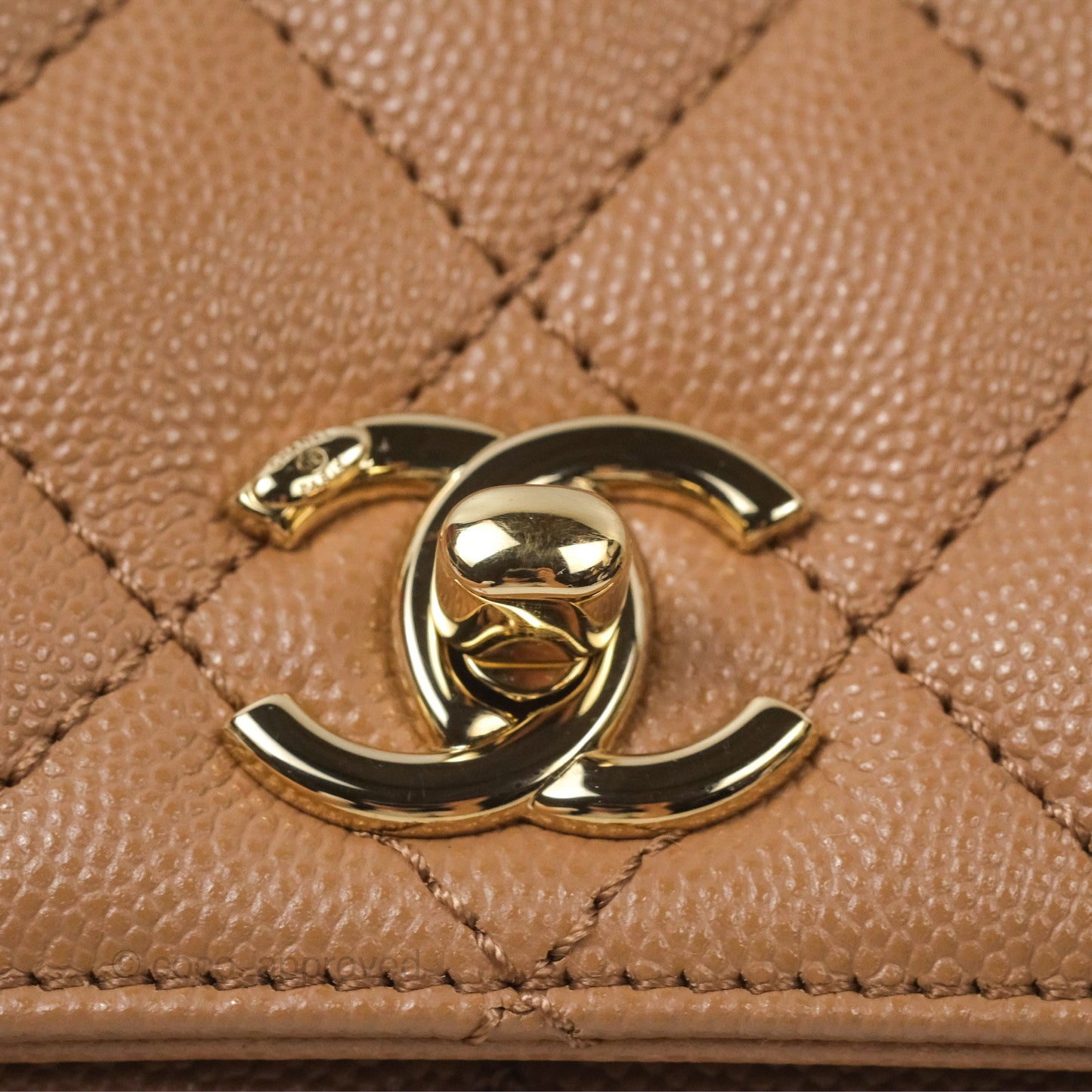 Chanel Mini Coco Handle Dark Beige Caviar Gold Hardware