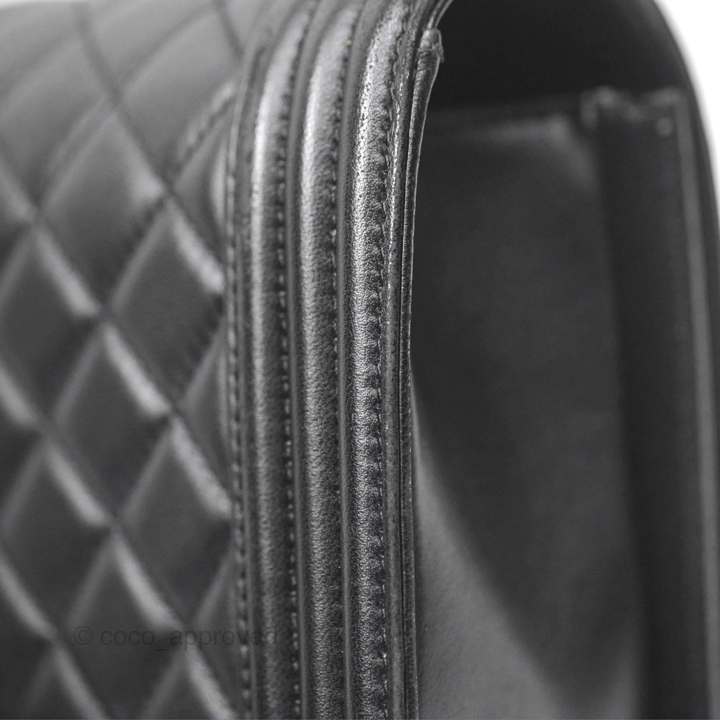 Chanel Medium Boy Quilted Black Lambskin Ruthenium Hardware