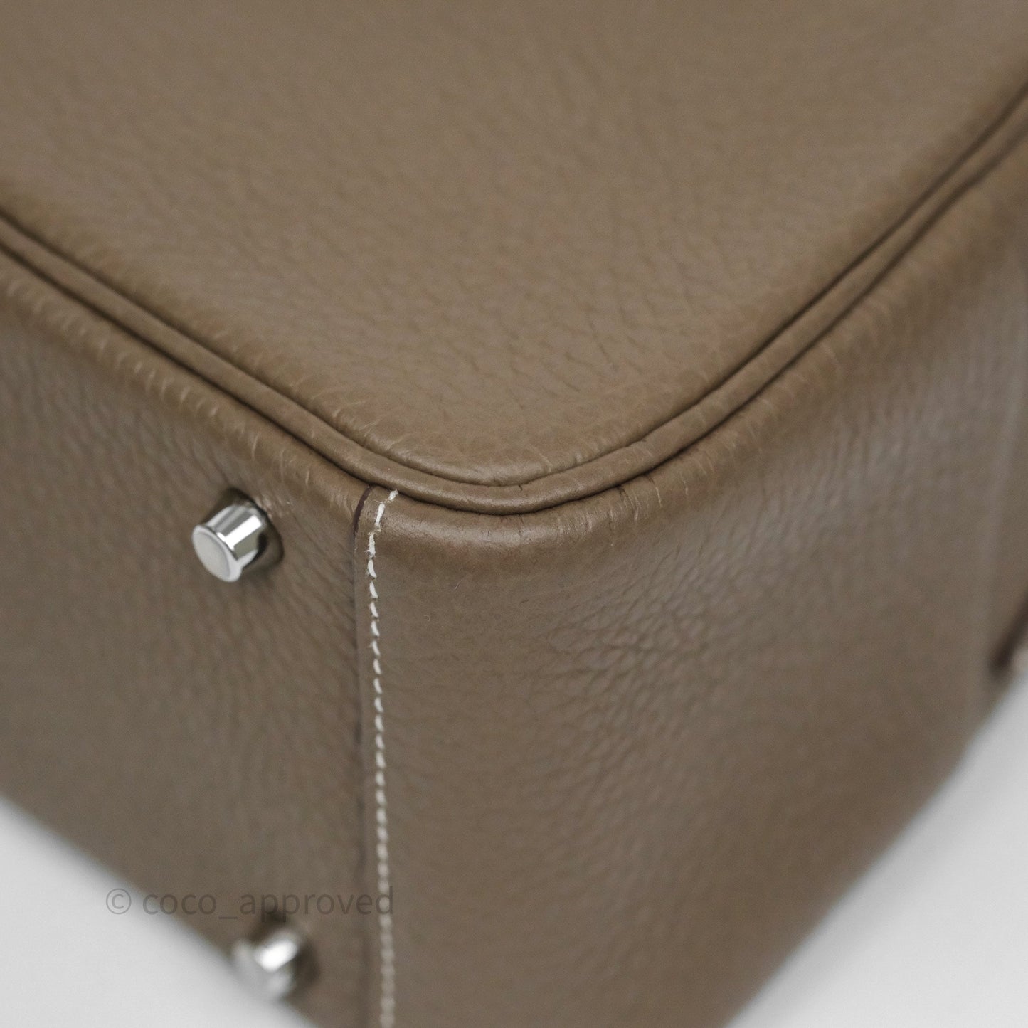 Hermès Mini Lindy 20 Etoupe 18 Clemence Palladium Hardware