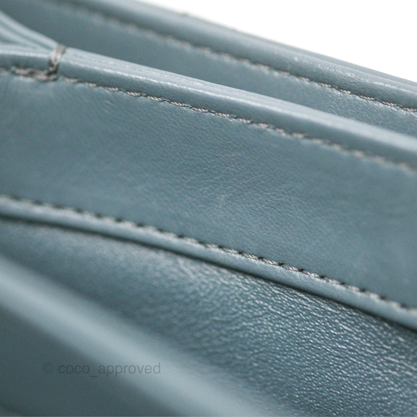Chanel Small Trendy CC Grey Blue Lambskin Gold Hardware