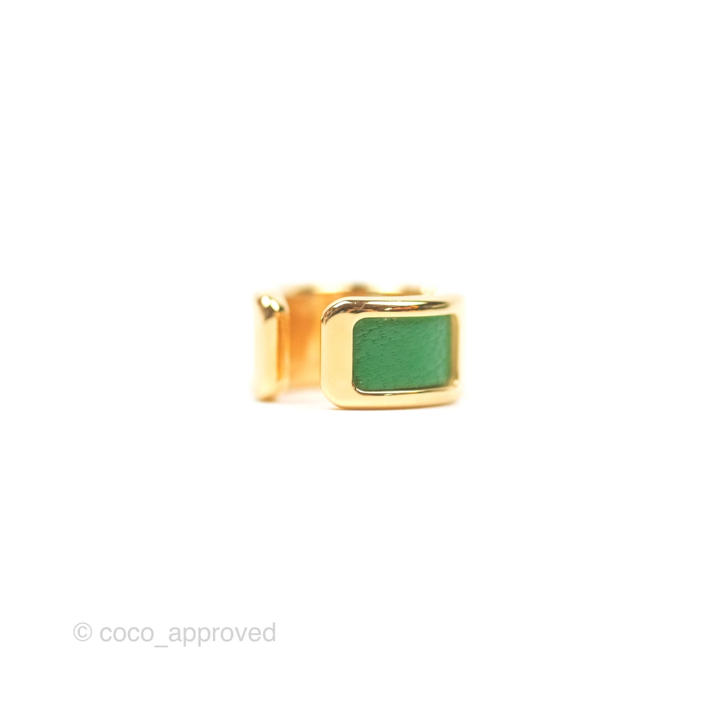Hermès Olympe Ear Cuff Small Model Vert Comics 0Z Epsom Gold Hardware