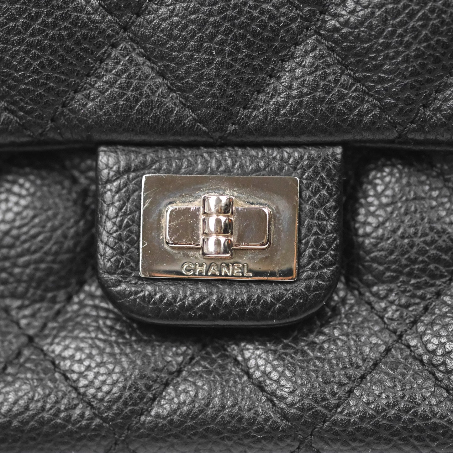 Chanel Reissue Quilted Belt Bag Black Caviar Silver Hardware
