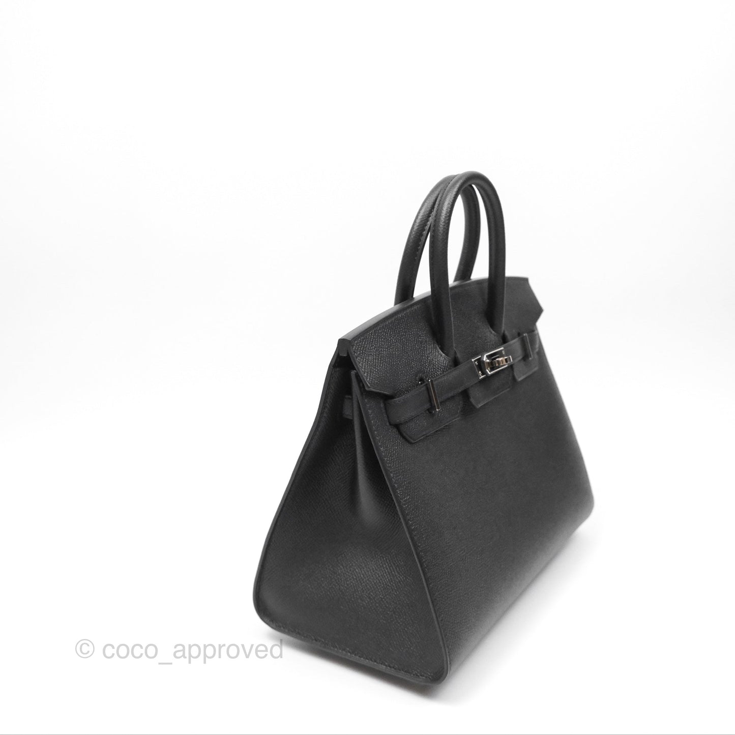 Hermes Birkin 25 Sellier Black Noir 89 Epsom Palladium Hardware