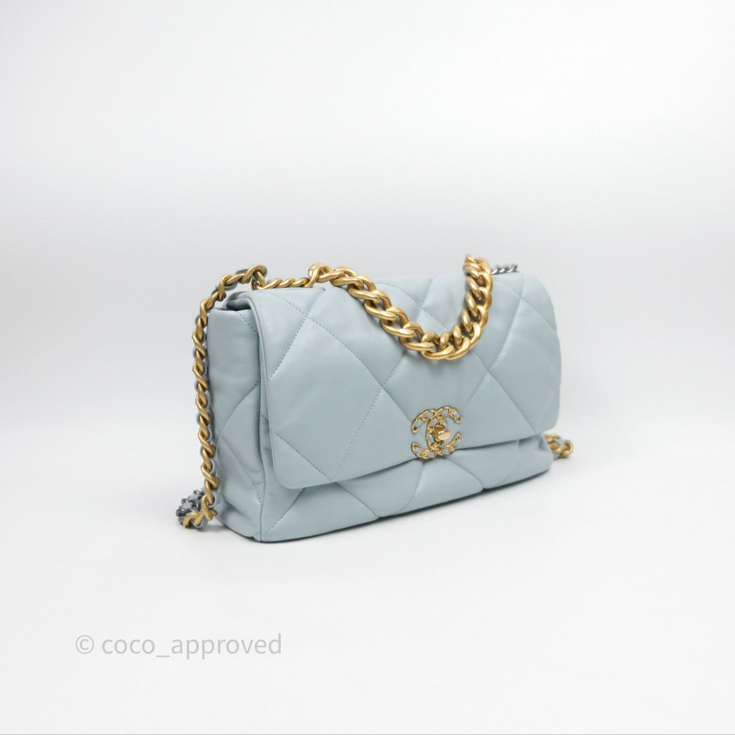 Chanel 19 Medium Blue Mixed Hardware