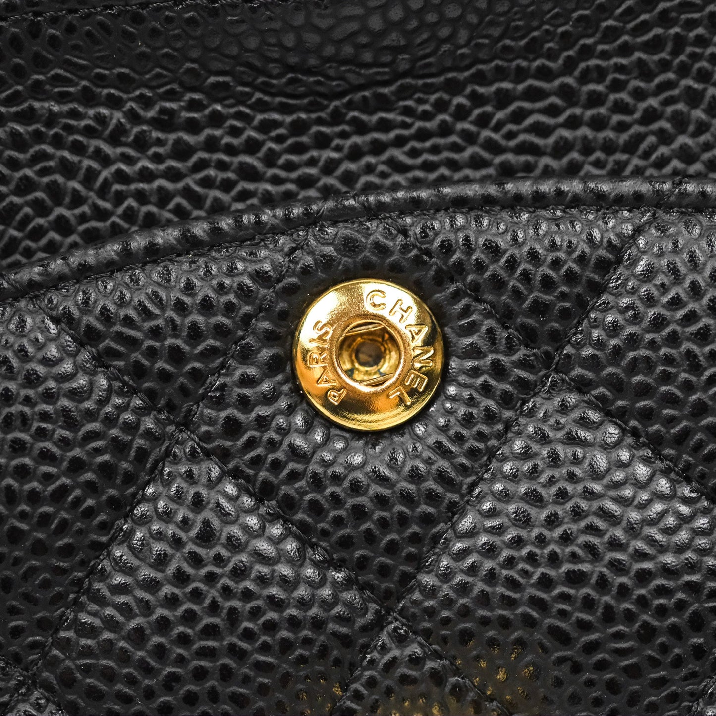Chanel Small Quilted Classic Flap Black Caviar 24K Gold Hardware