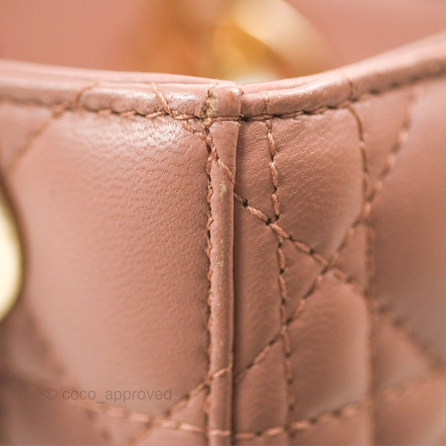 Christian Dior Lambskin My ABCDior Lady Dior Fard Gold Hardware