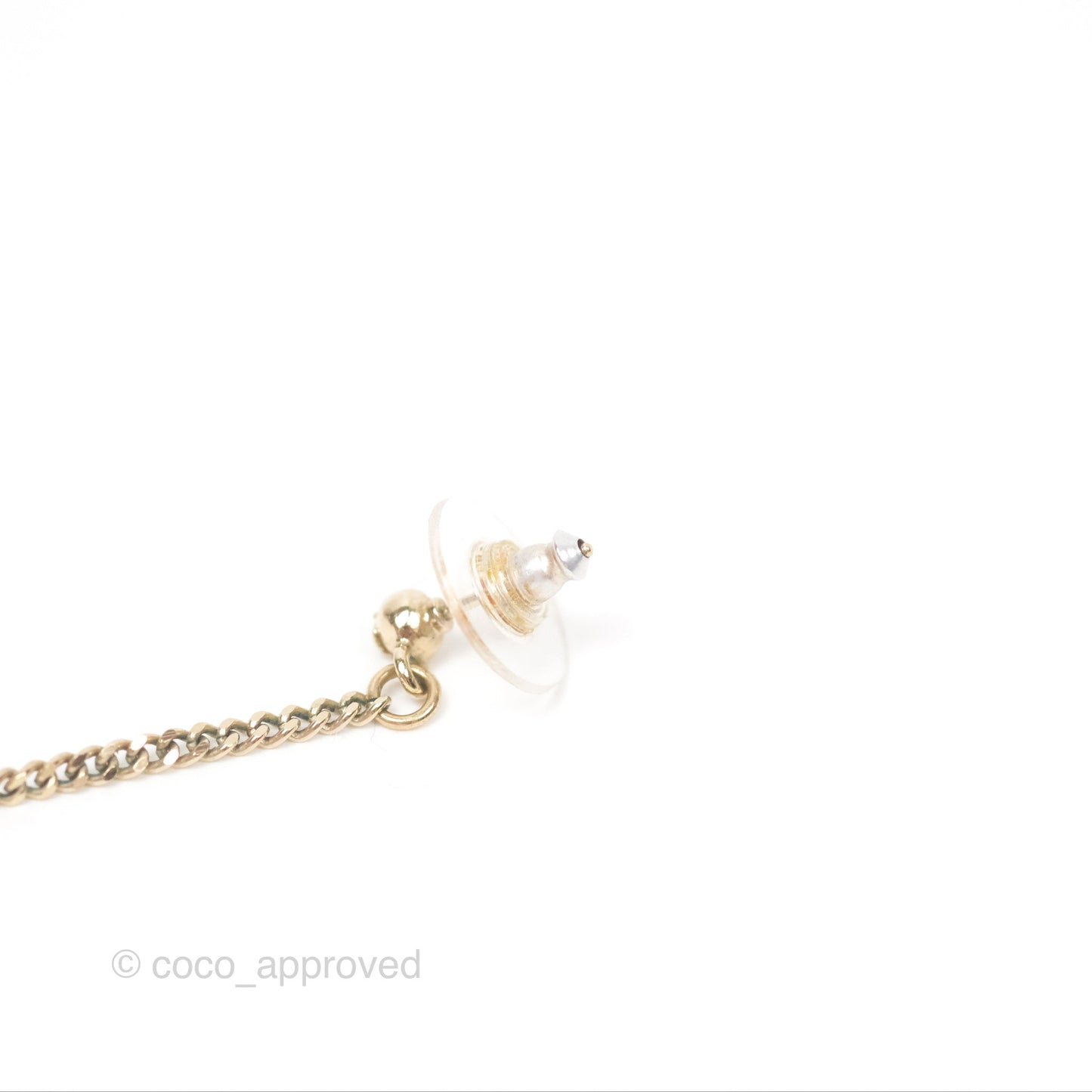 Chanel Multicolor Crystal CC Drop Earrings Gold Tone