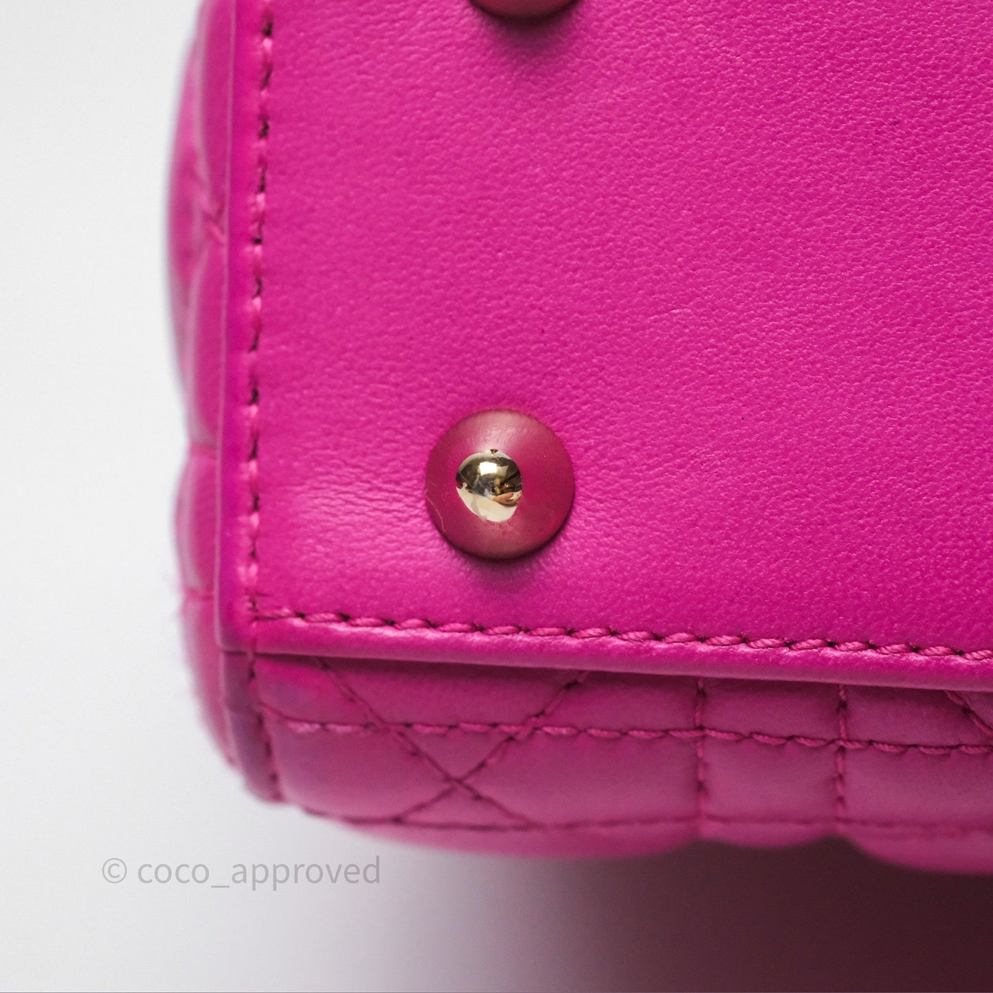 Christian Dior Small Lady Dior My ABCDior Magenta Cannage Lambskin
