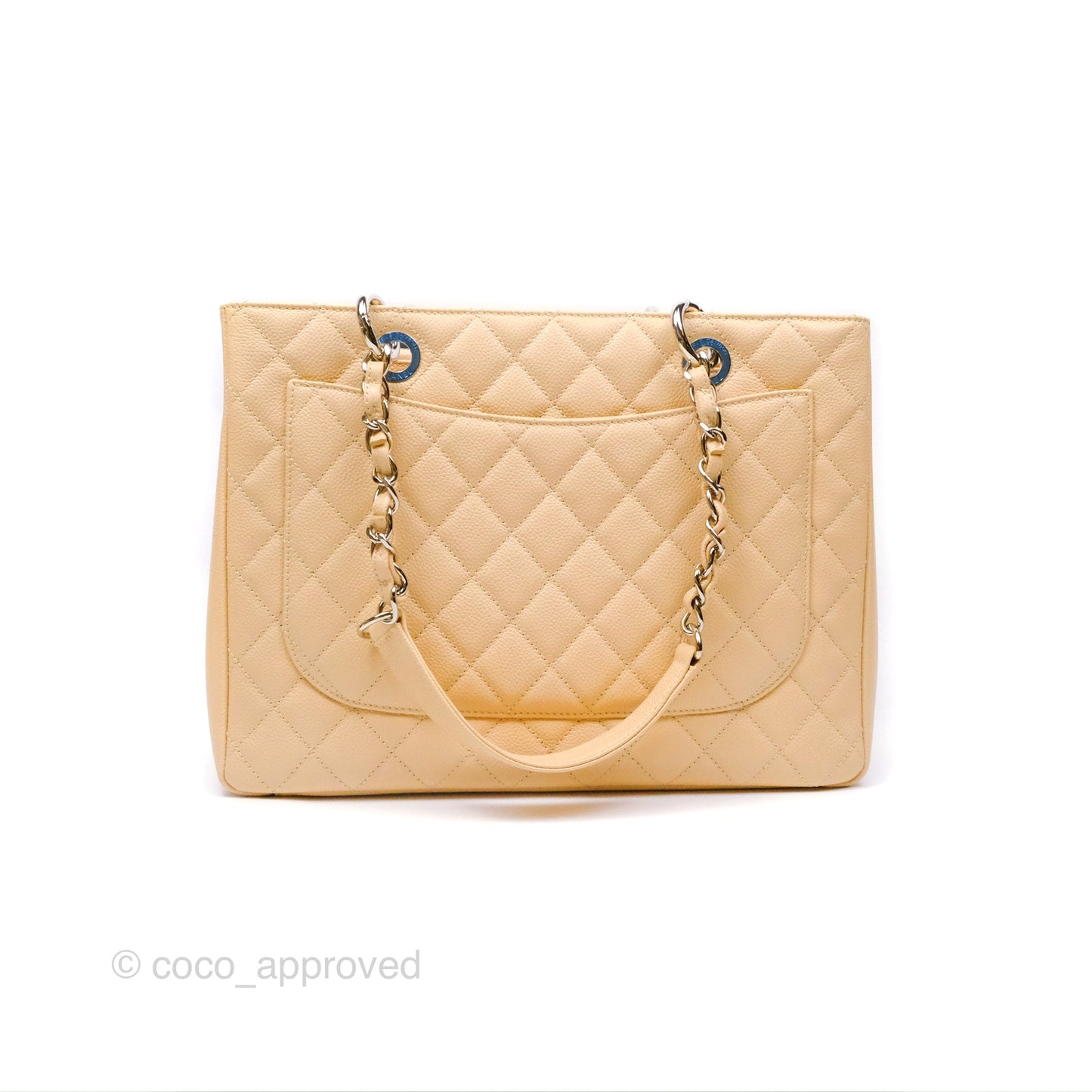 Chanel GST Beige Caviar Silver Hardware