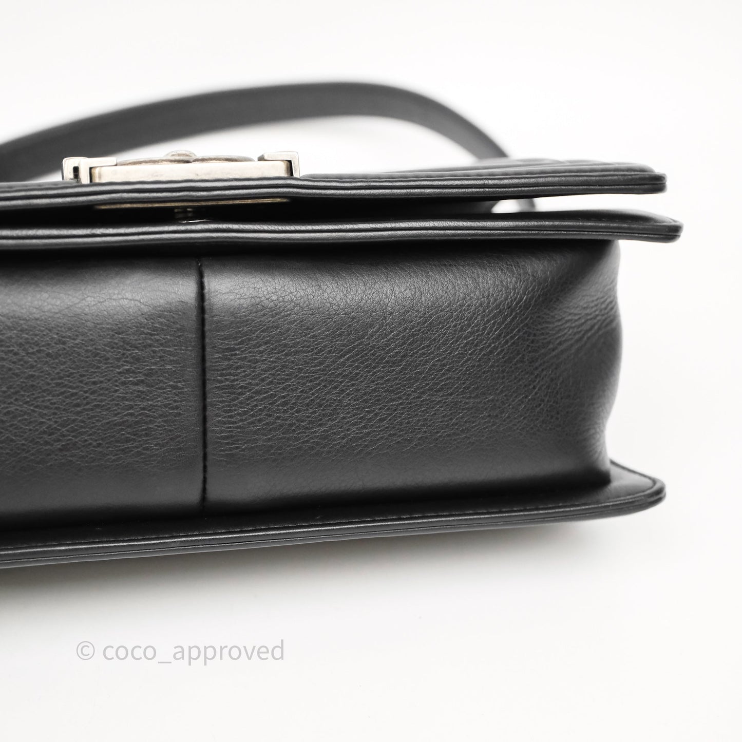 Chanel Quilted Medium Boy Black Lambskin Ruthenium Hardware