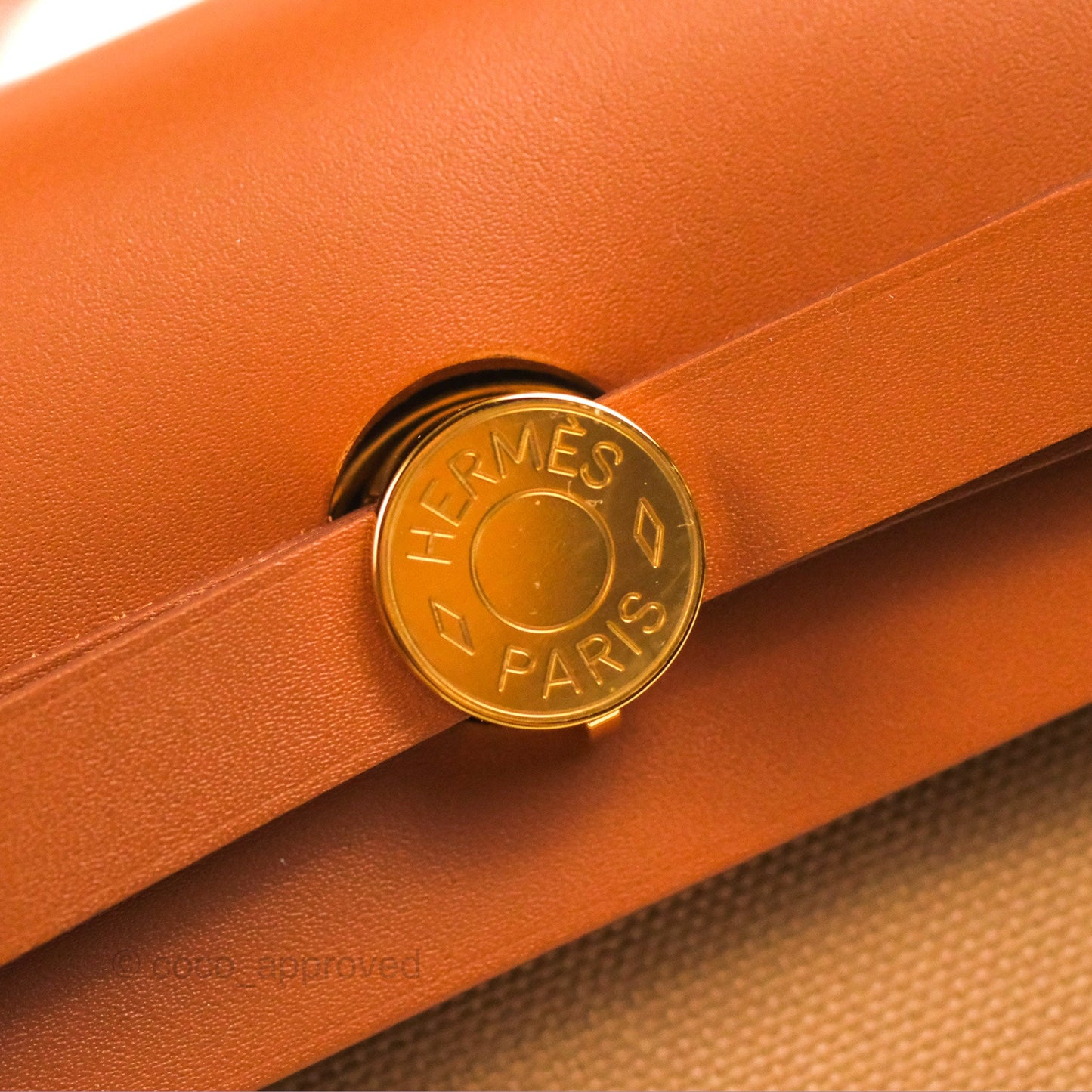 Hermès Herbag Zip Retourne 31 Chai 0M/Fauve 34 Canvas Gold Hardware