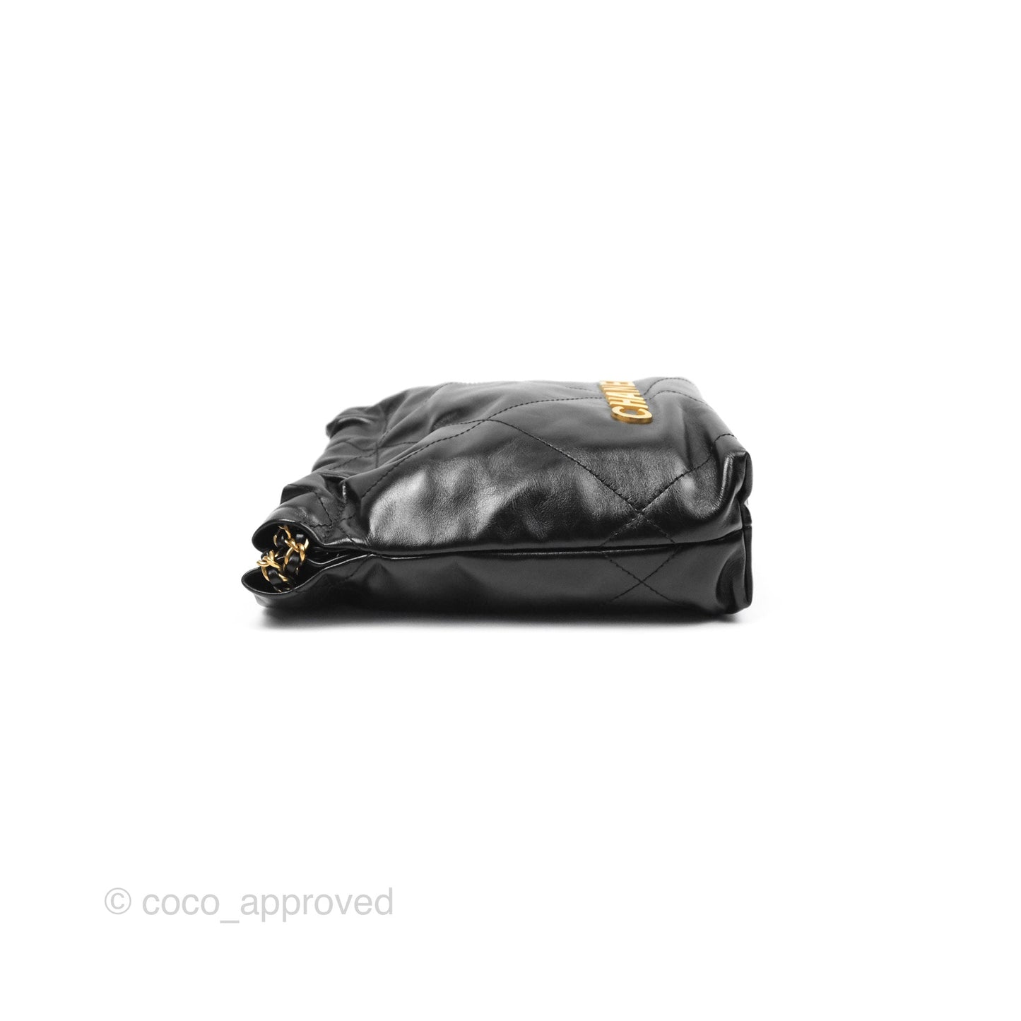 Chanel 22 Mini Bag Black Crumpled Calfskin