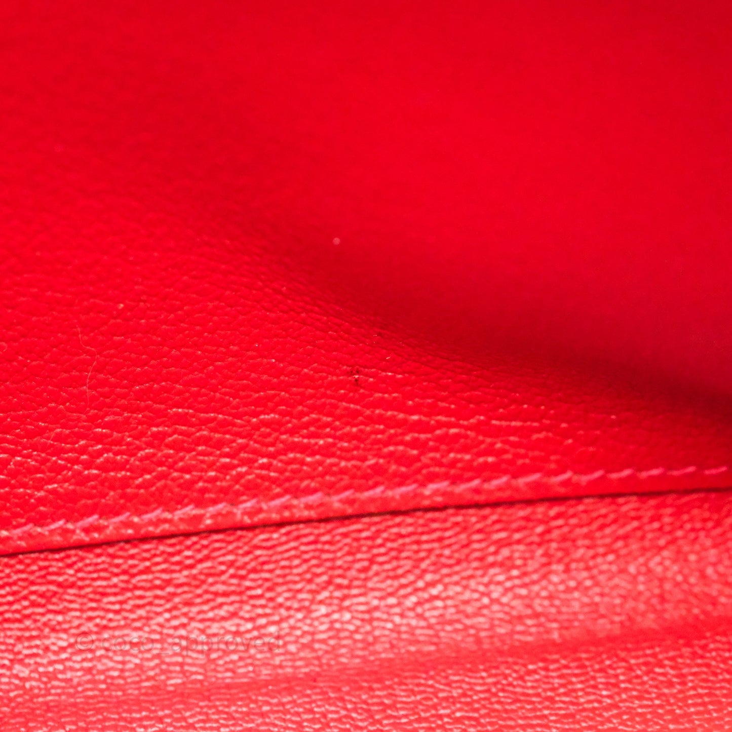 Hermès Kelly 35 Retourne Red Togo Palladium Hardware