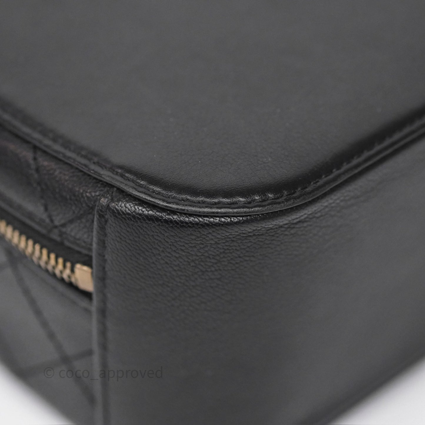 Chanel Coco Curve Vanity Black Calfskin & Goatskin Antique Gold Hardware