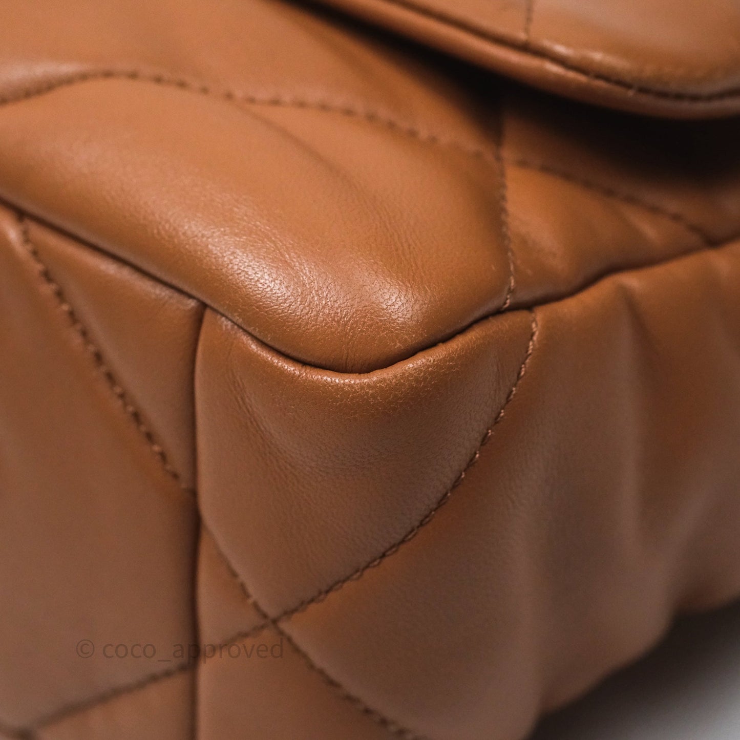 Chanel 19 Small Caramel Dark Beige Brown Mixed Hardware
