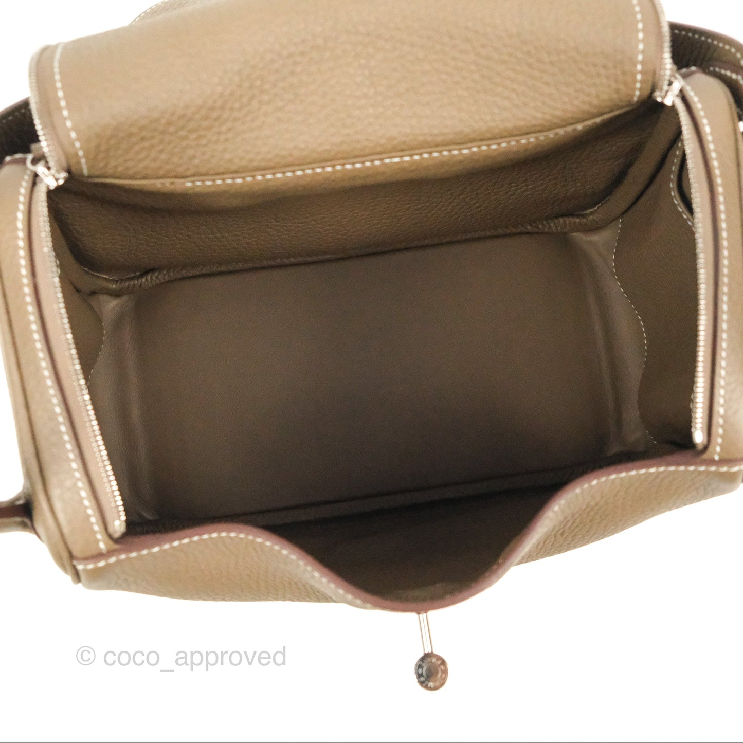 Hermès Lindy 26 Etoupe Clemence Palladium Hardware