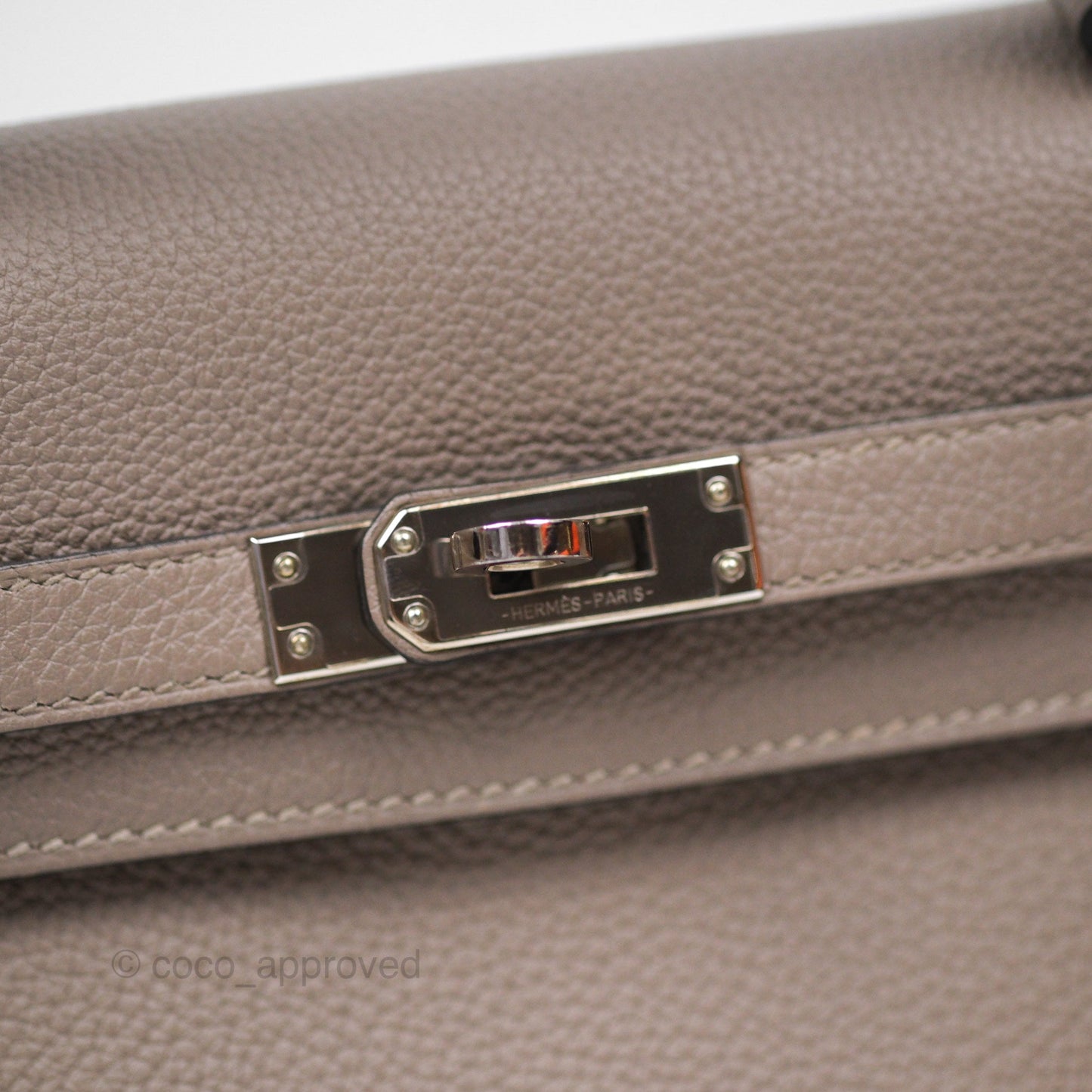 Hermès Retourne Kelly 25 Gris Asphalte M8 Togo Palladium Hardware