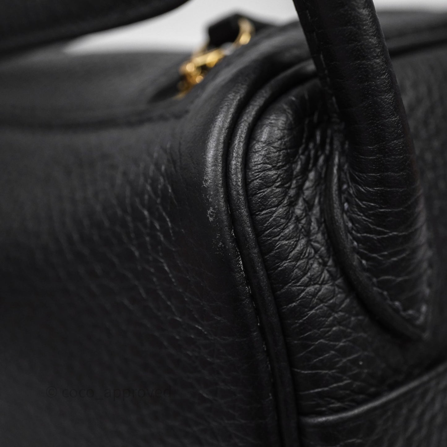 Hermès Mini Lindy 20 Caban 3Y Clemence Gold Hardware