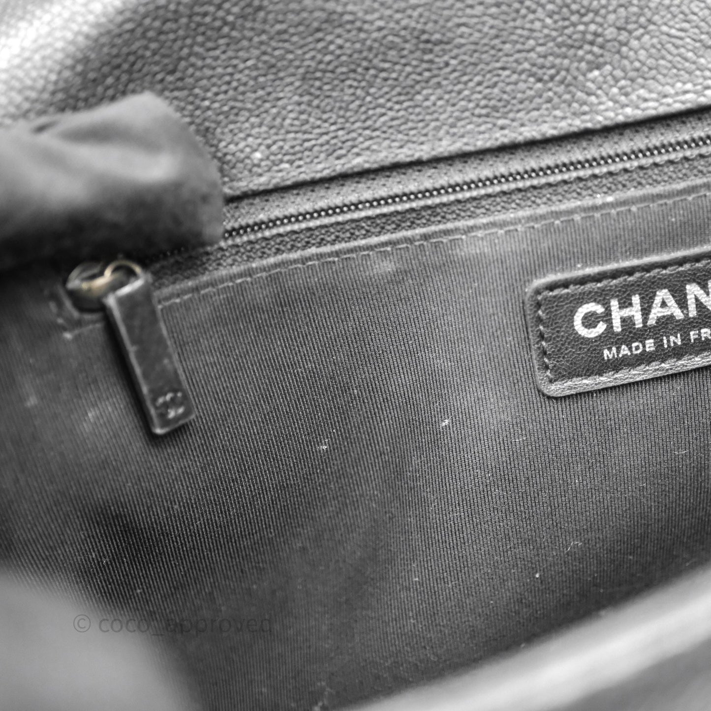 Chanel Quilted New Medium Boy Black Caviar Ruthenium Hardware