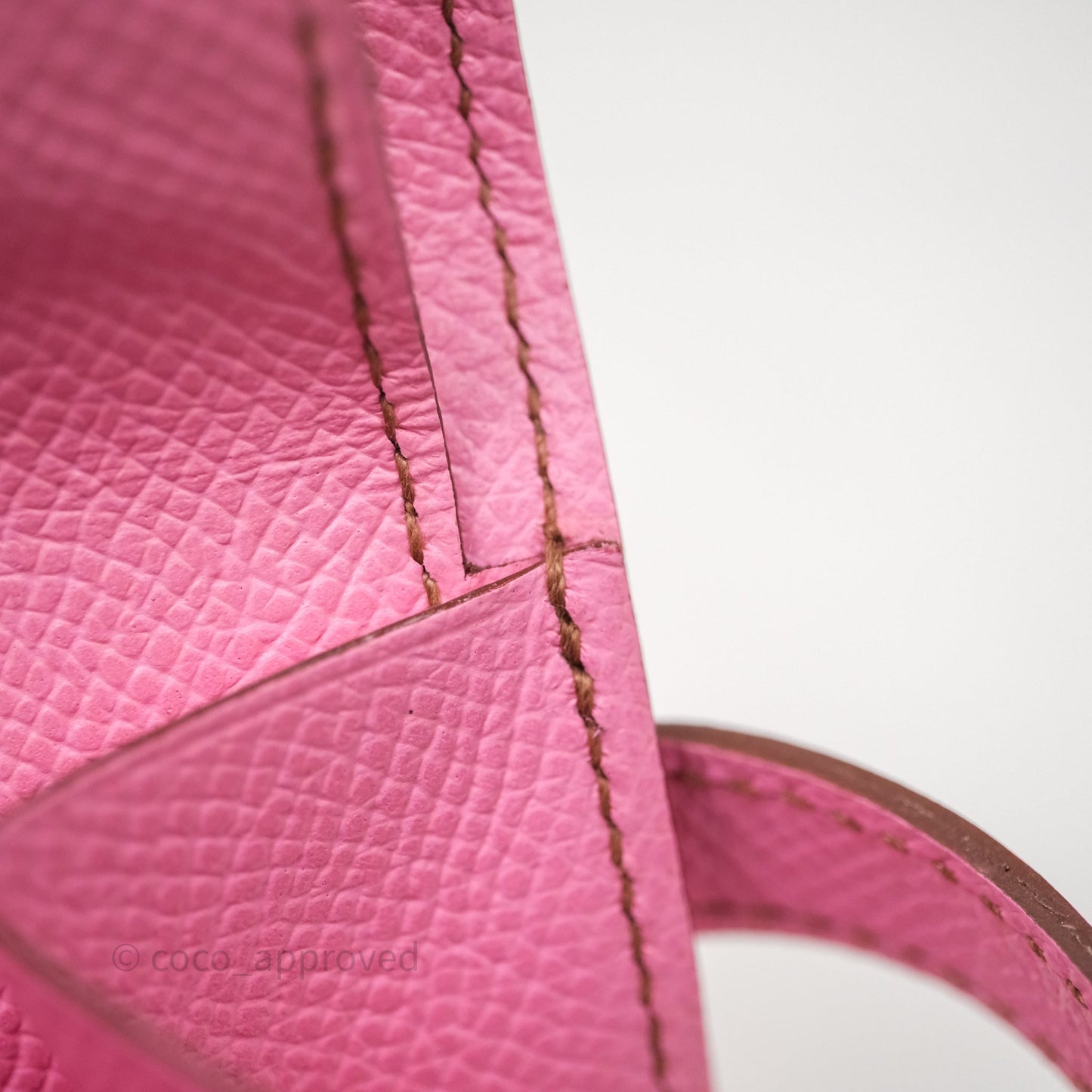 Hermès Kelly Wallet Bubblegum Epsom Palladium Hardware