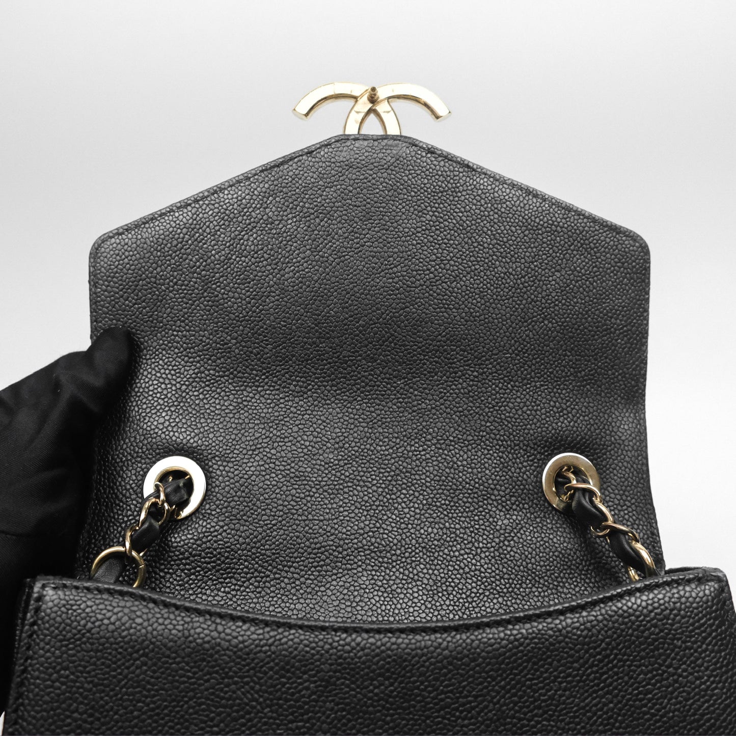 Chanel Small CC Cuba Flap Bag Black Caviar Gold Hardware