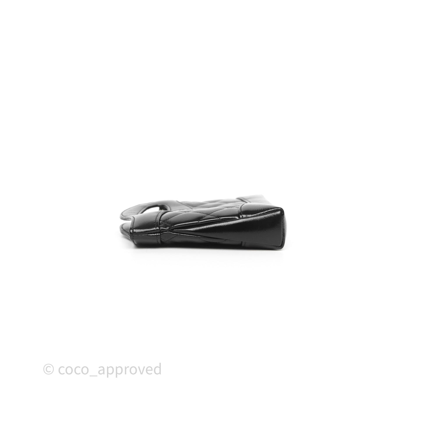 Chanel Nano 31 Black Shiny Lambskin Gold Hardware