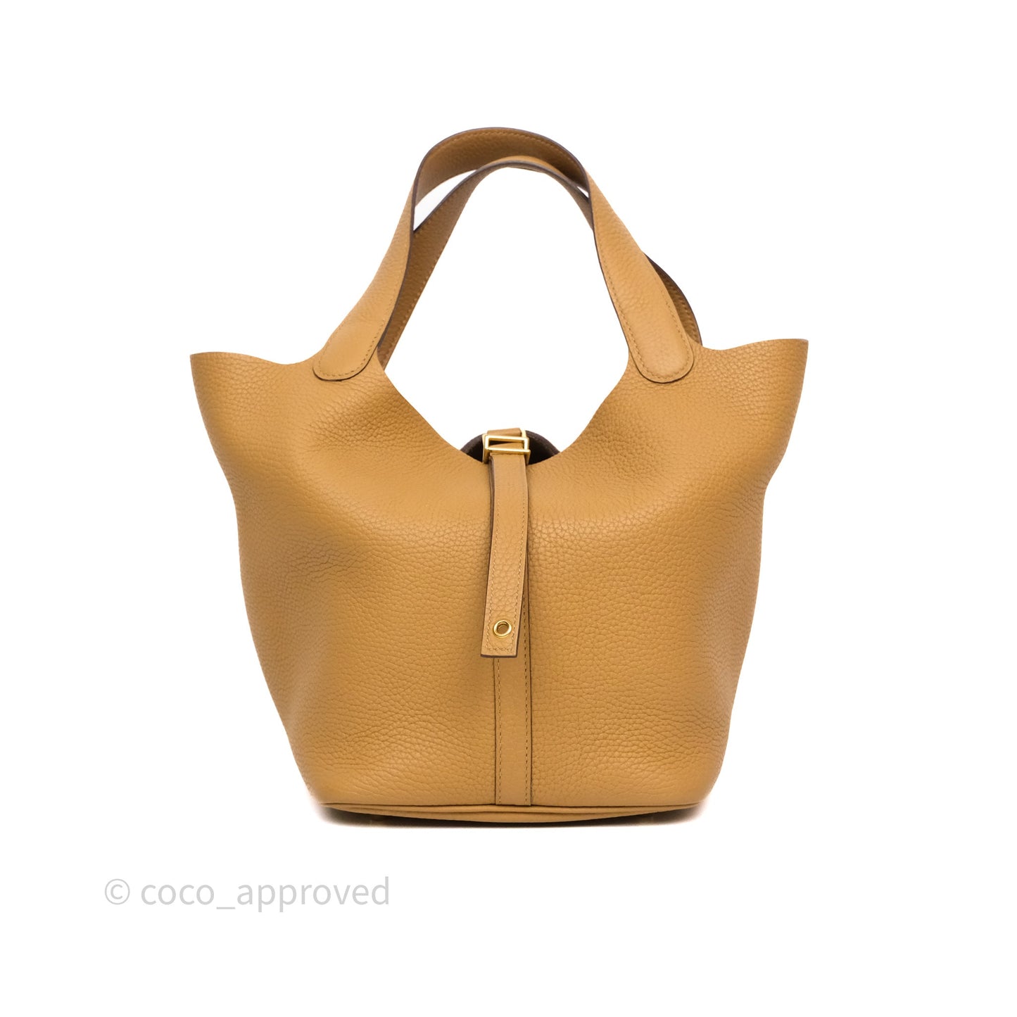 Hermès Picotin 22 Biscuit 4B Clemence Gold Hardware