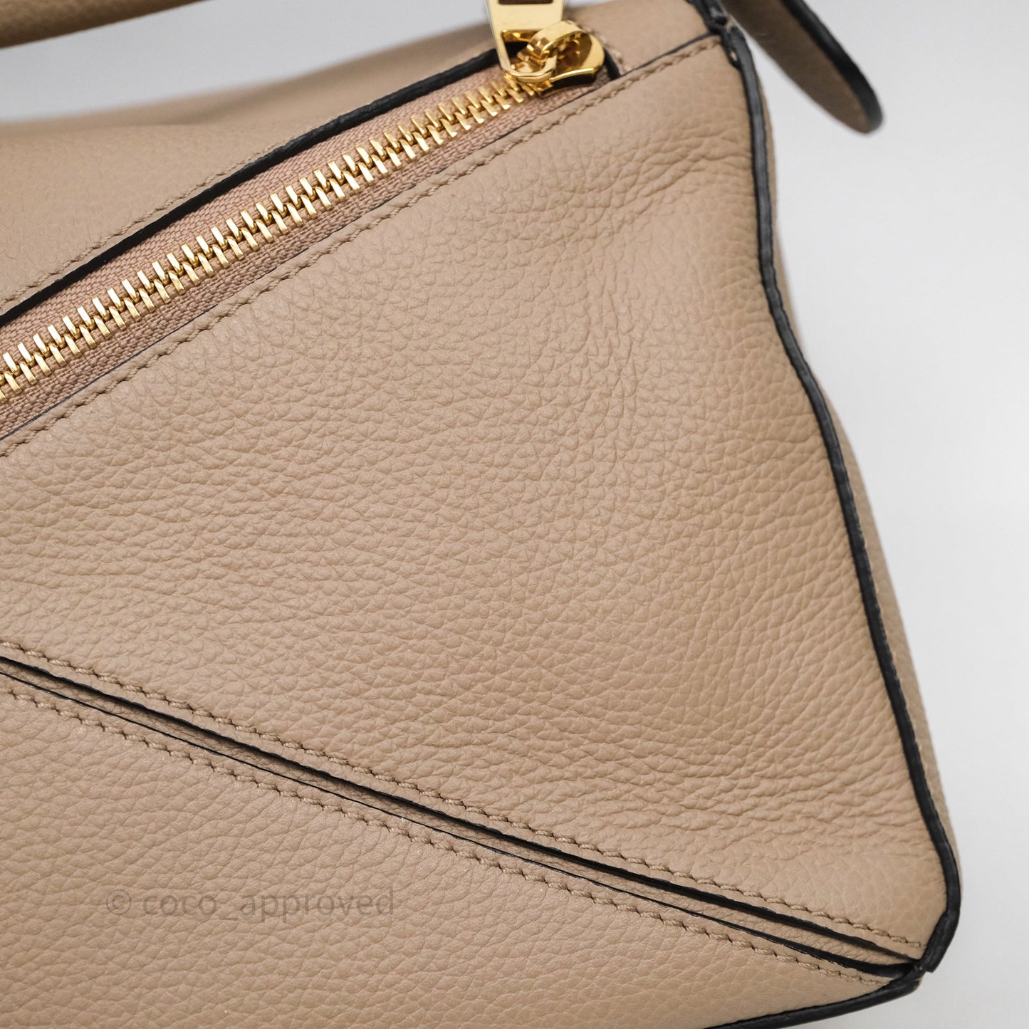 Loewe Small Puzzle Bag Sand Mink Grained Calfskin