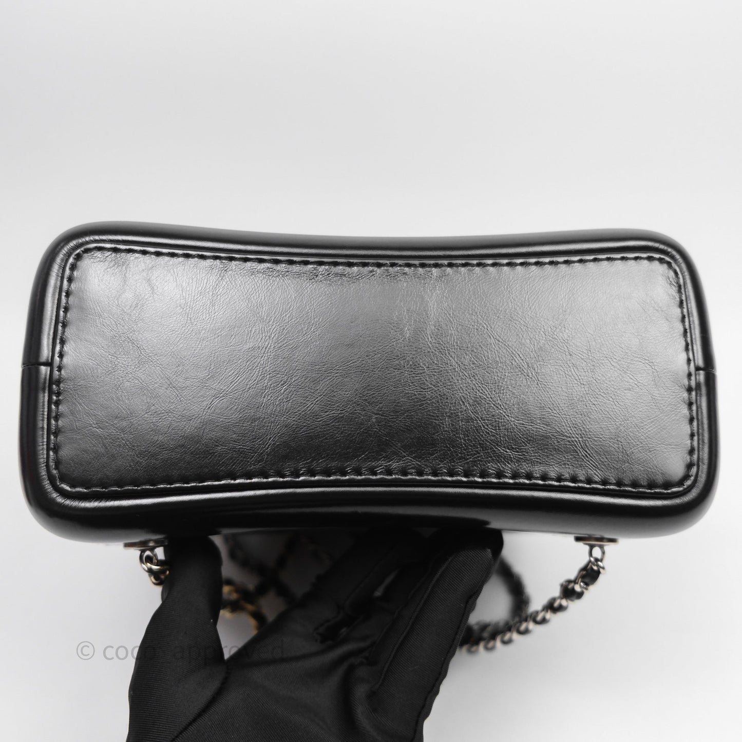 Chanel Small Gabrielle Backpack Quilted Black Aged Calfskin