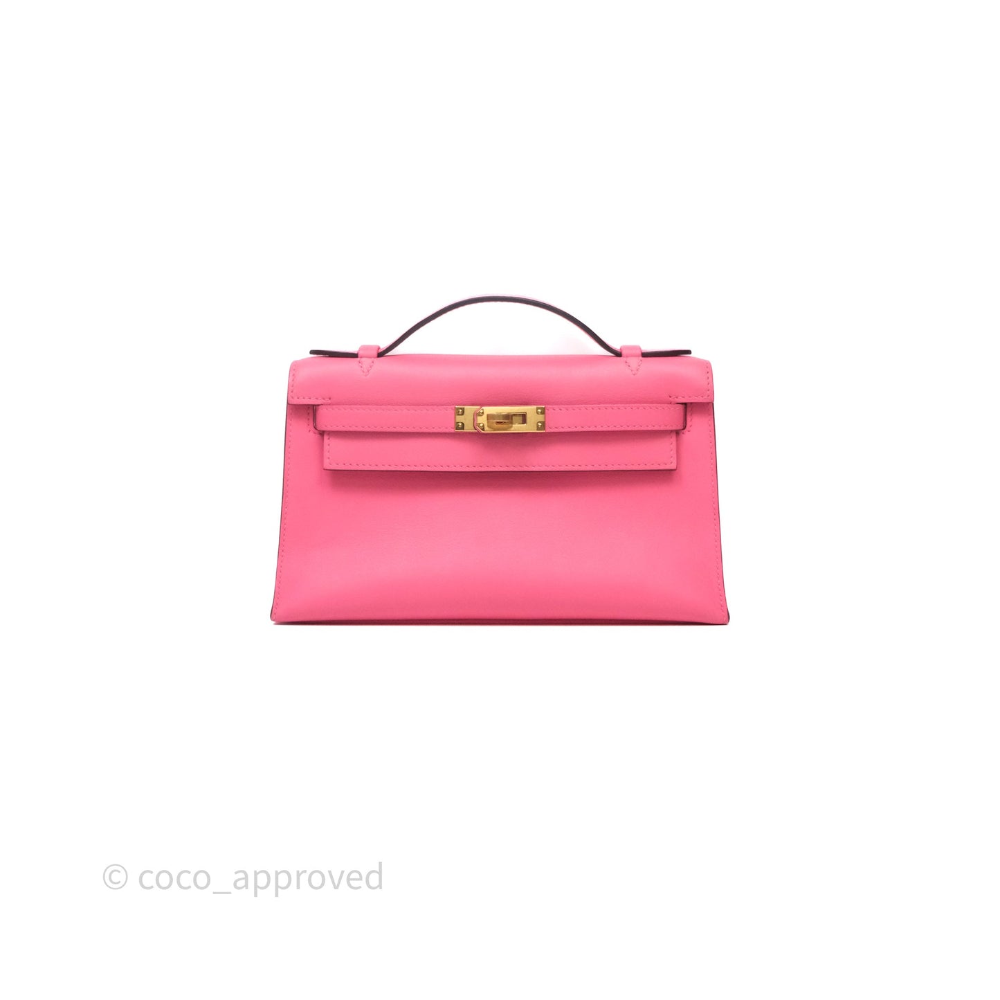 Hermès Kelly Mini Pochette U5 Rose Lipstick Swift Gold Hardware