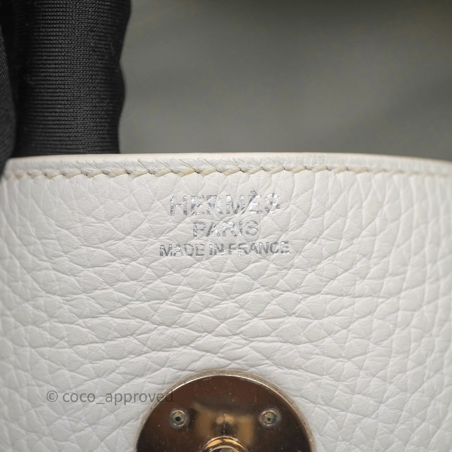 Hermès Lindy 30 White Clemence Palladium Hardware