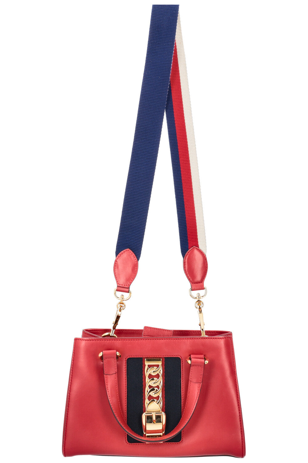Luxury Gucci Trending 2025 Sylvie Chain Tote Bag Red