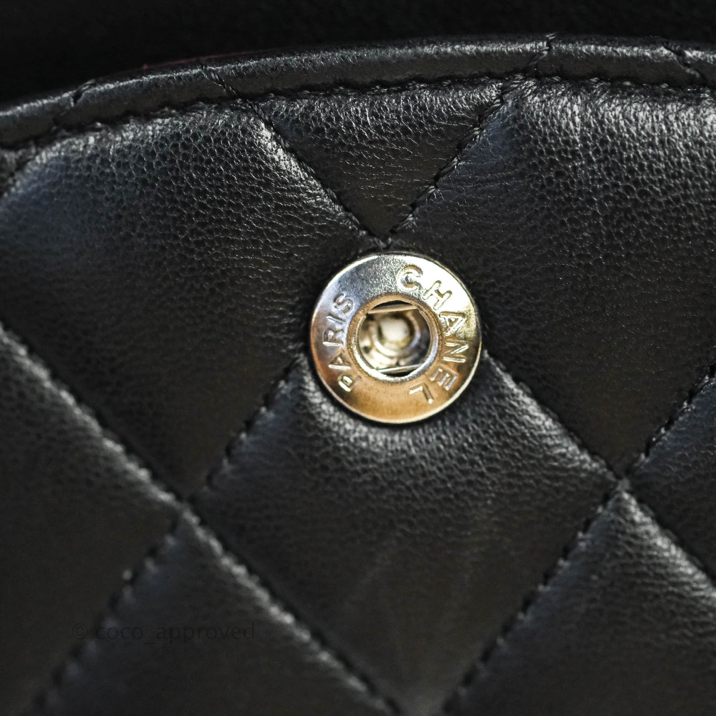 Chanel Classic M/L Medium Double Flap Black Lambskin Silver Hardware